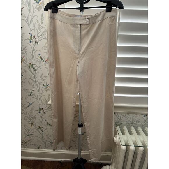 Chico's 2 Tan Pull On Knit Pants Women’s Size Extra Large 34” Wide Leg - Picture 1 of 4